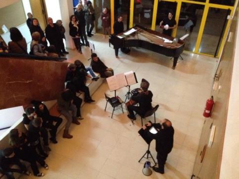 Momento del concierto de Vertixe Ensemble el pasado 30 de noviembre de Vigo